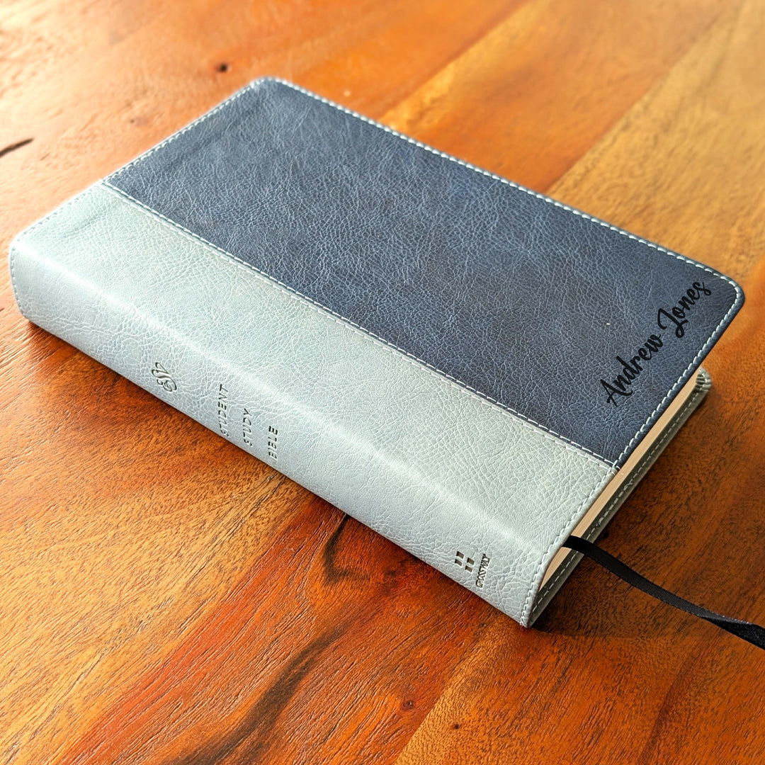Biblia con letra súper gigante ESV personalizada – Borgoña | Girasol