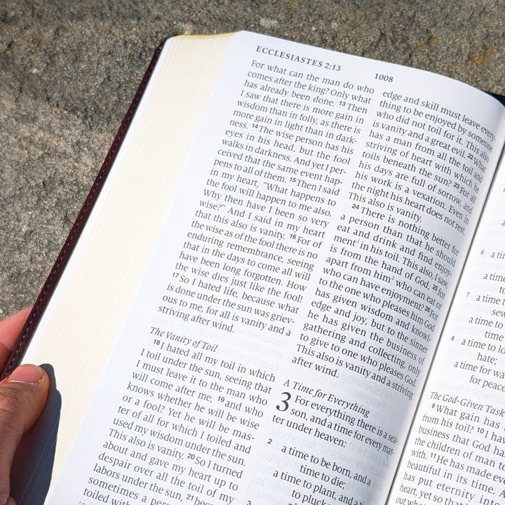 Biblia con letra súper gigante ESV personalizada – Borgoña | Girasol