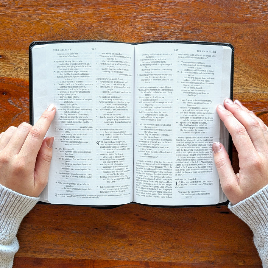 Personalized ESV Premium Church Bible - Large Print, Black  | Engraved Name.