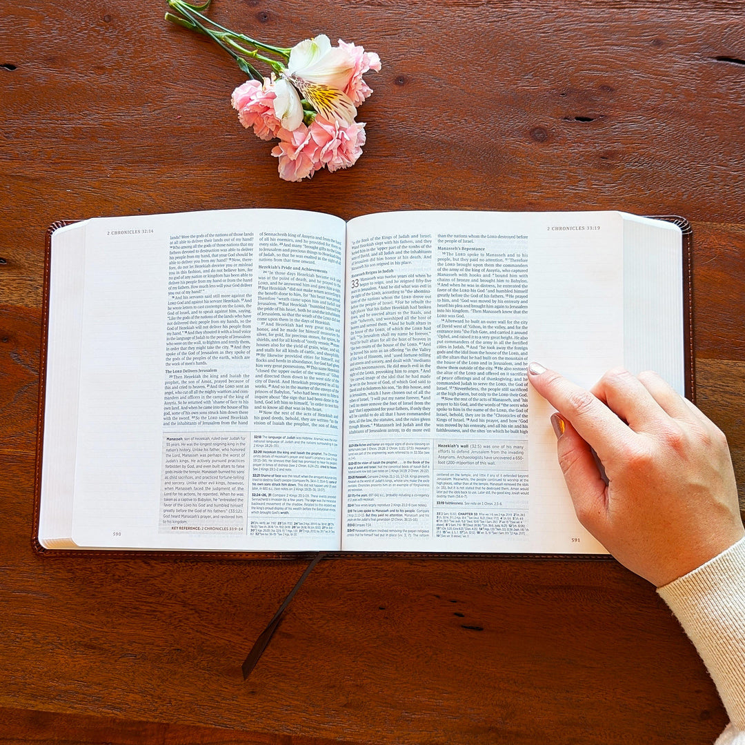 Personalized ESV Journaling Study Bible – Brown/Chestnut | Sunflower