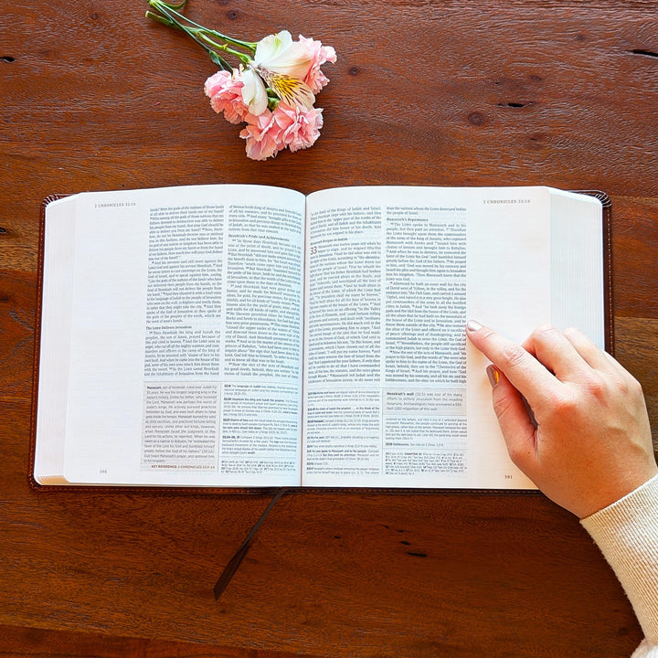 Personalized ESV Journaling Study Bible – Brown/Chestnut | Sunflower