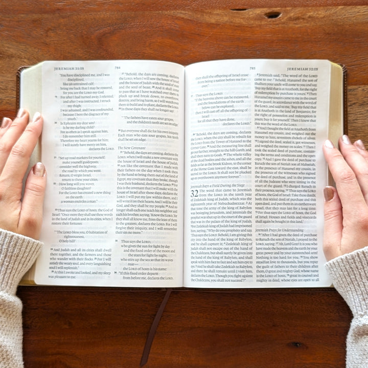 Biblia con letra súper gigante ESV personalizada – Borgoña | Girasol