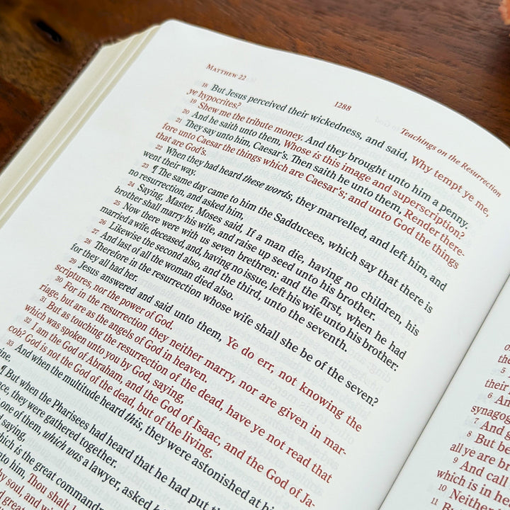 Personalized KJV Wide Margin Bible - Brown | Engraved Name