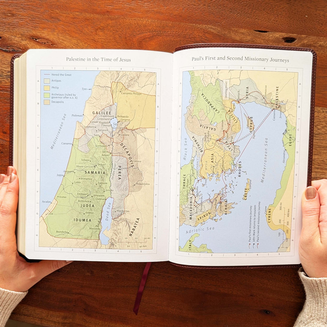 Biblia con letra súper gigante ESV personalizada – Borgoña | Girasol