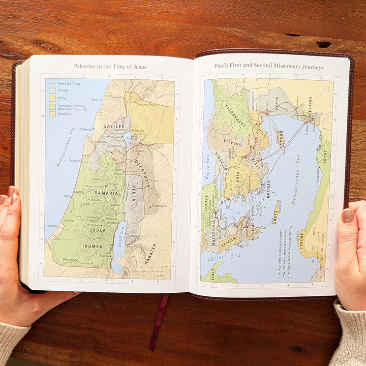 Biblia con letra súper gigante ESV personalizada – Borgoña | Girasol