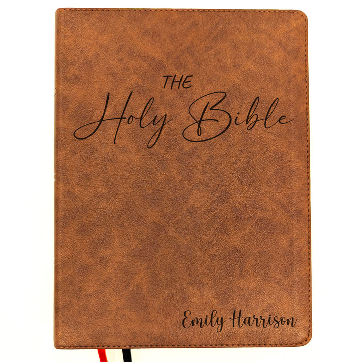 Personalized KJV Wide Margin Bible - Brown | Gentleman&