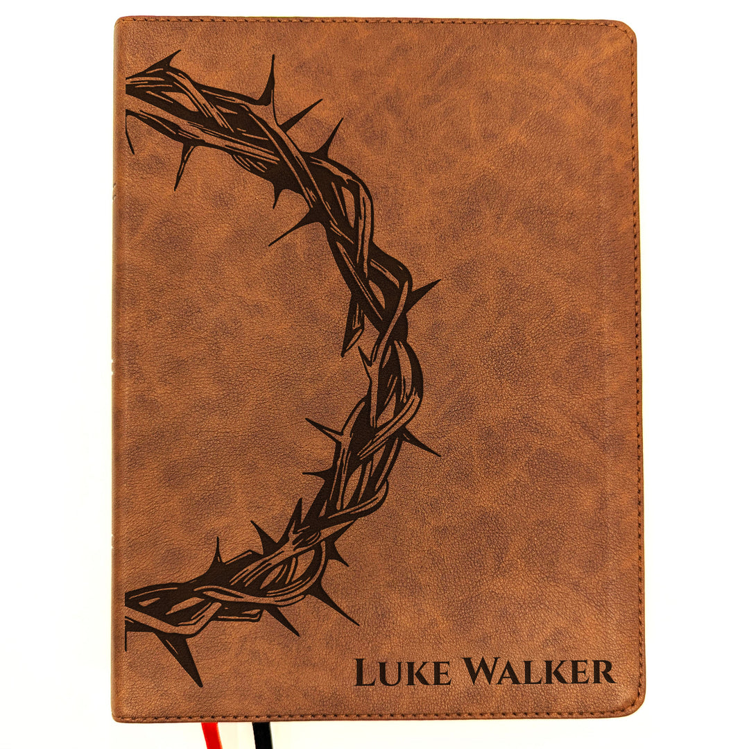 Personalized KJV Wide Margin Bible - Brown | Gentleman&