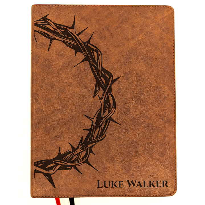 Personalized KJV Wide Margin Bible - Brown | Gentleman&