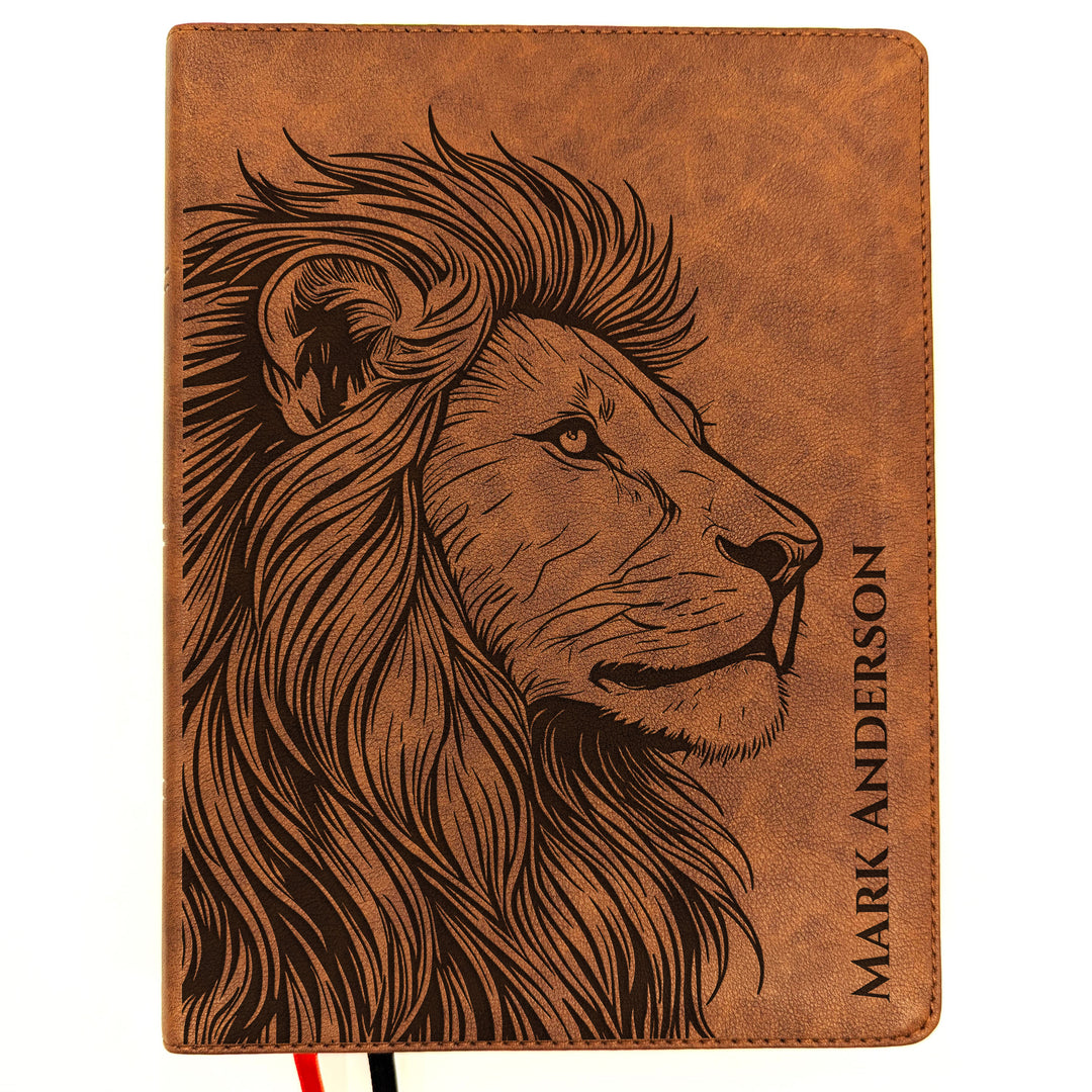 Personalized KJV Wide Margin Bible - Brown | Wild &amp; Noble Collection