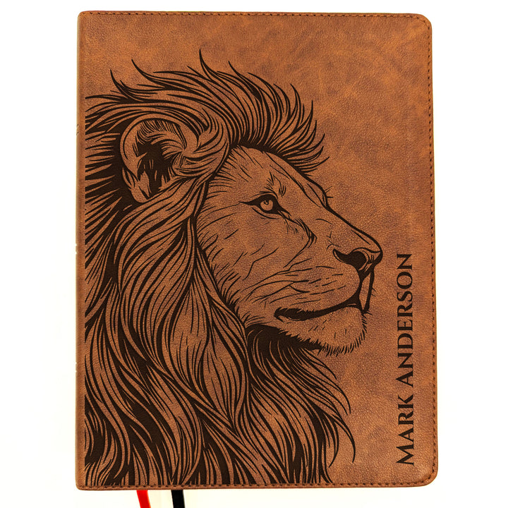 Personalized KJV Wide Margin Bible - Brown | Wild &amp; Noble Collection