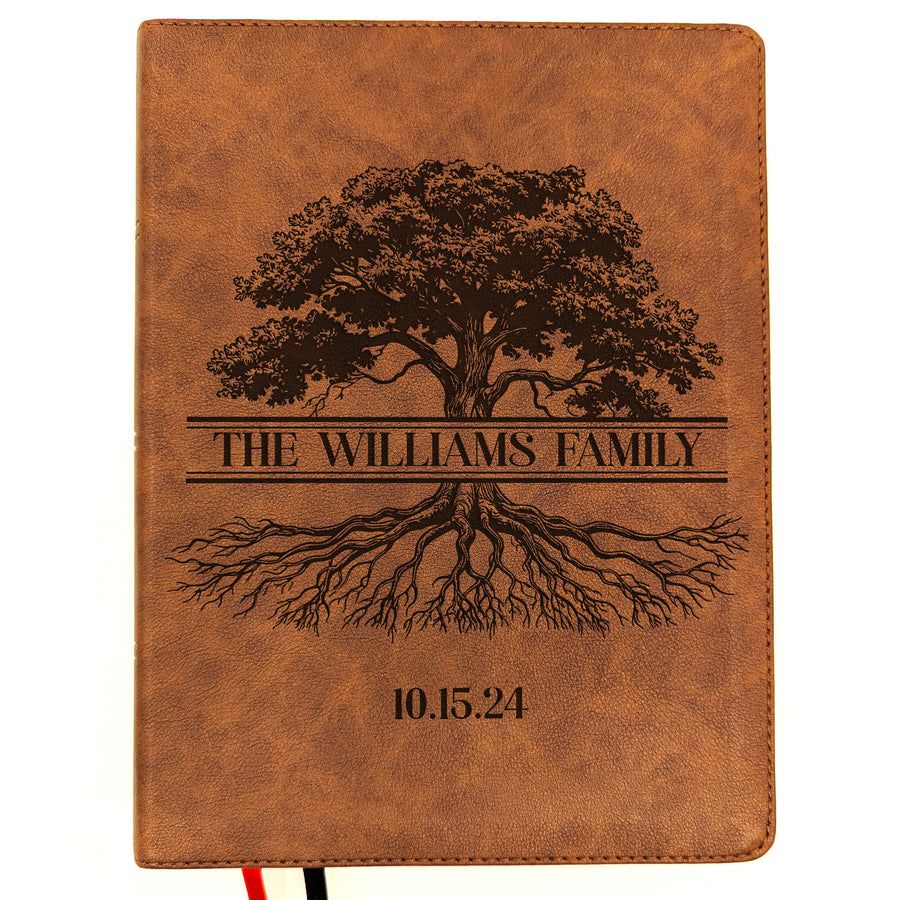 Personalized KJV Wide Margin Bible - Brown | Legacy Collection