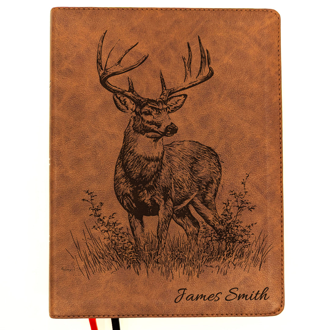 Personalized KJV Wide Margin Bible - Brown | Wild &amp; Noble Collection