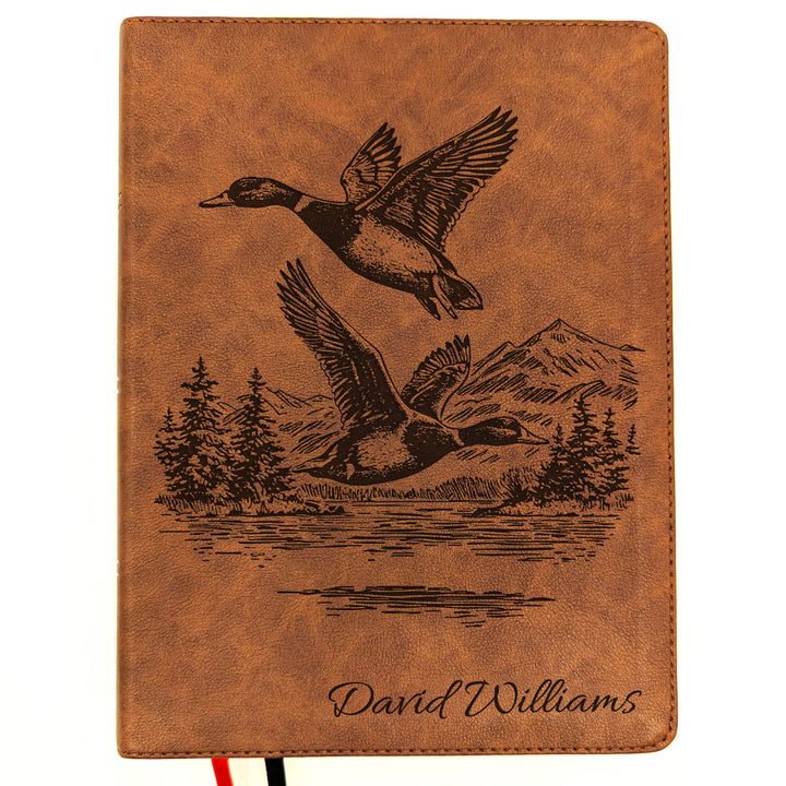 Personalized KJV Wide Margin Bible - Brown | Wild &amp; Noble Collection