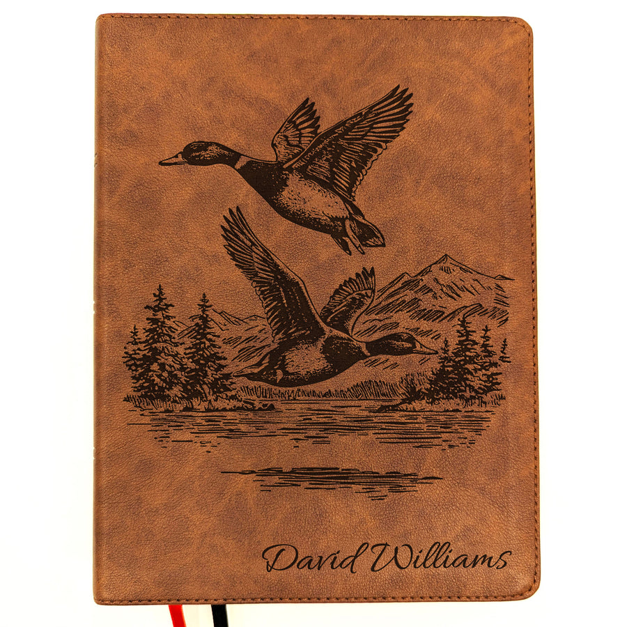 Personalized KJV Wide Margin Bible - Brown | Wild & Noble Collection