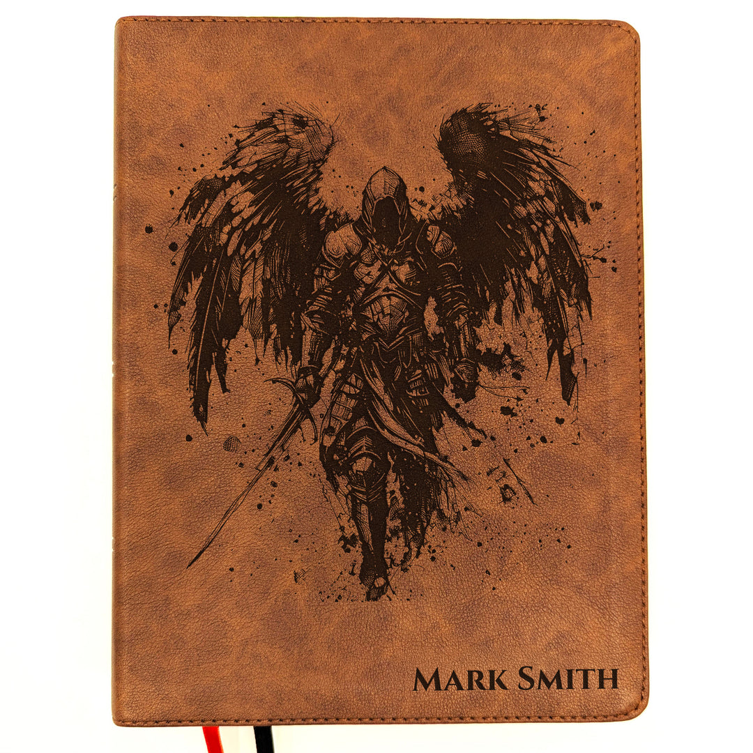 Personalized KJV Wide Margin Bible - Brown | Gentleman&
