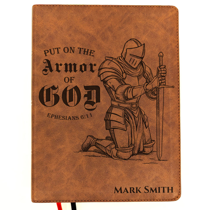 Personalized KJV Wide Margin Bible - Brown | Gentleman&