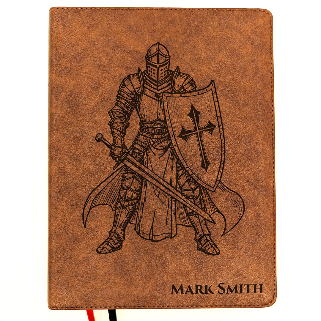 Personalized KJV Wide Margin Bible - Brown | Gentleman&