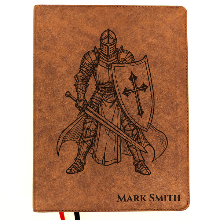 Personalized KJV Wide Margin Bible - Brown | Gentleman&