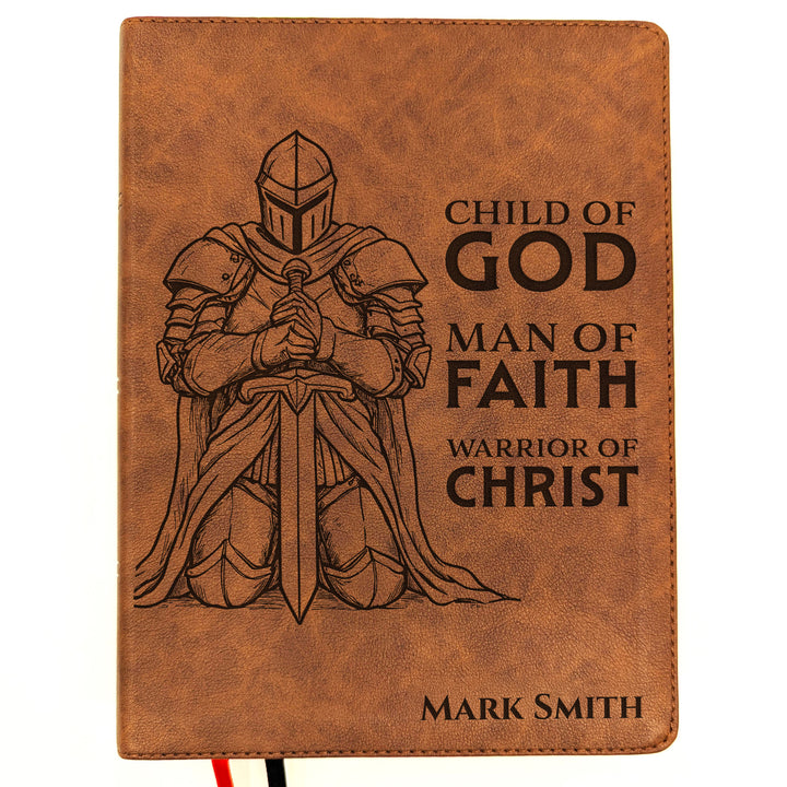 Personalized KJV Wide Margin Bible - Brown | Gentleman&