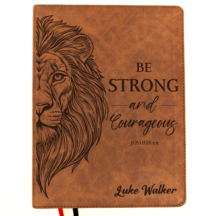 Personalized KJV Wide Margin Bible - Brown | Wild &amp; Noble Collection