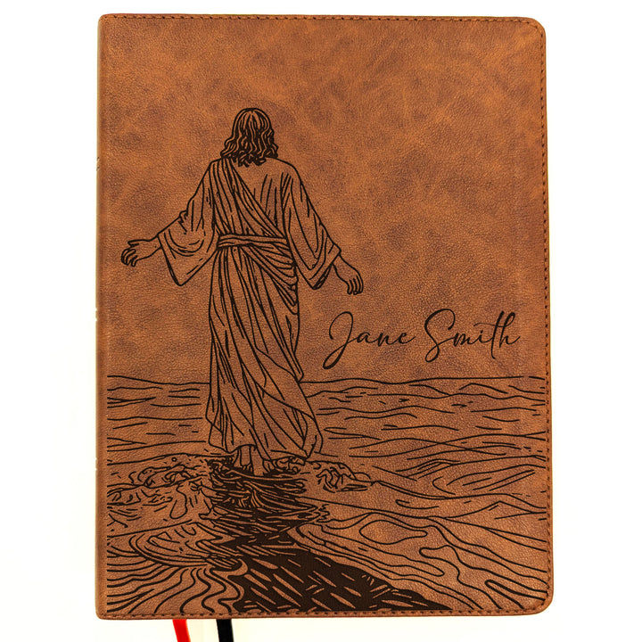 Personalized KJV Wide Margin Bible - Brown | Gentleman&