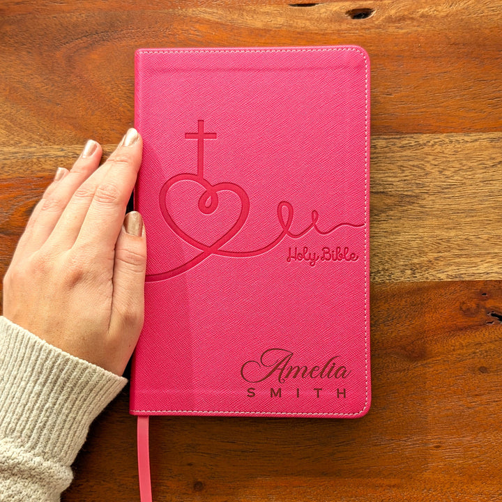 Personalized NIV Bible for Kids - Pink | Name Version 02