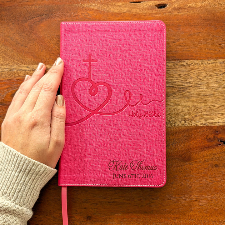 Personalized NIV Bible for Kids - Pink | Name &amp; Date