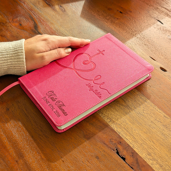 Personalized NIV Bible for Kids - Pink | Name &amp; Date