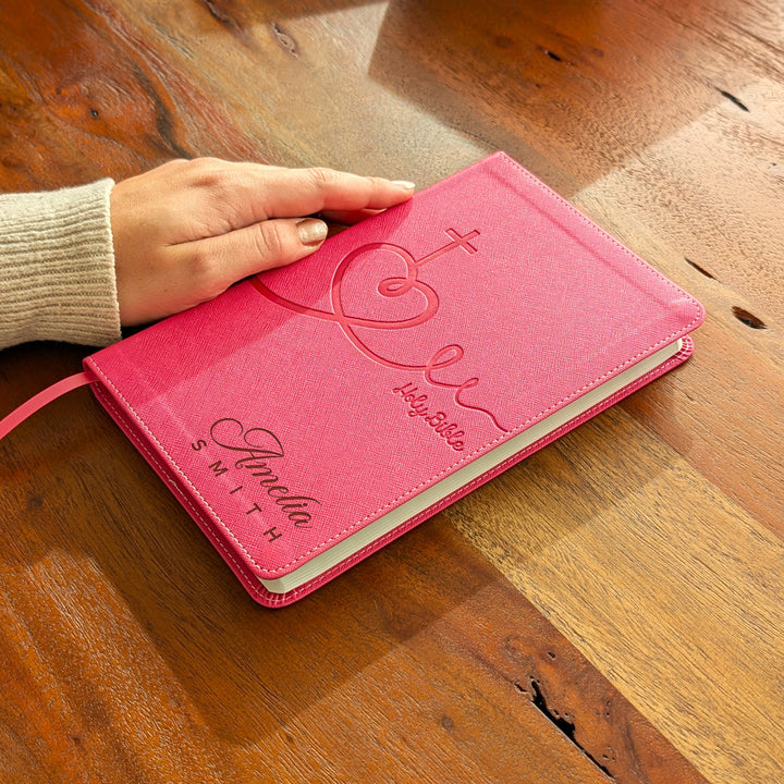 Personalized NIV Bible for Kids - Pink | Name Version 02