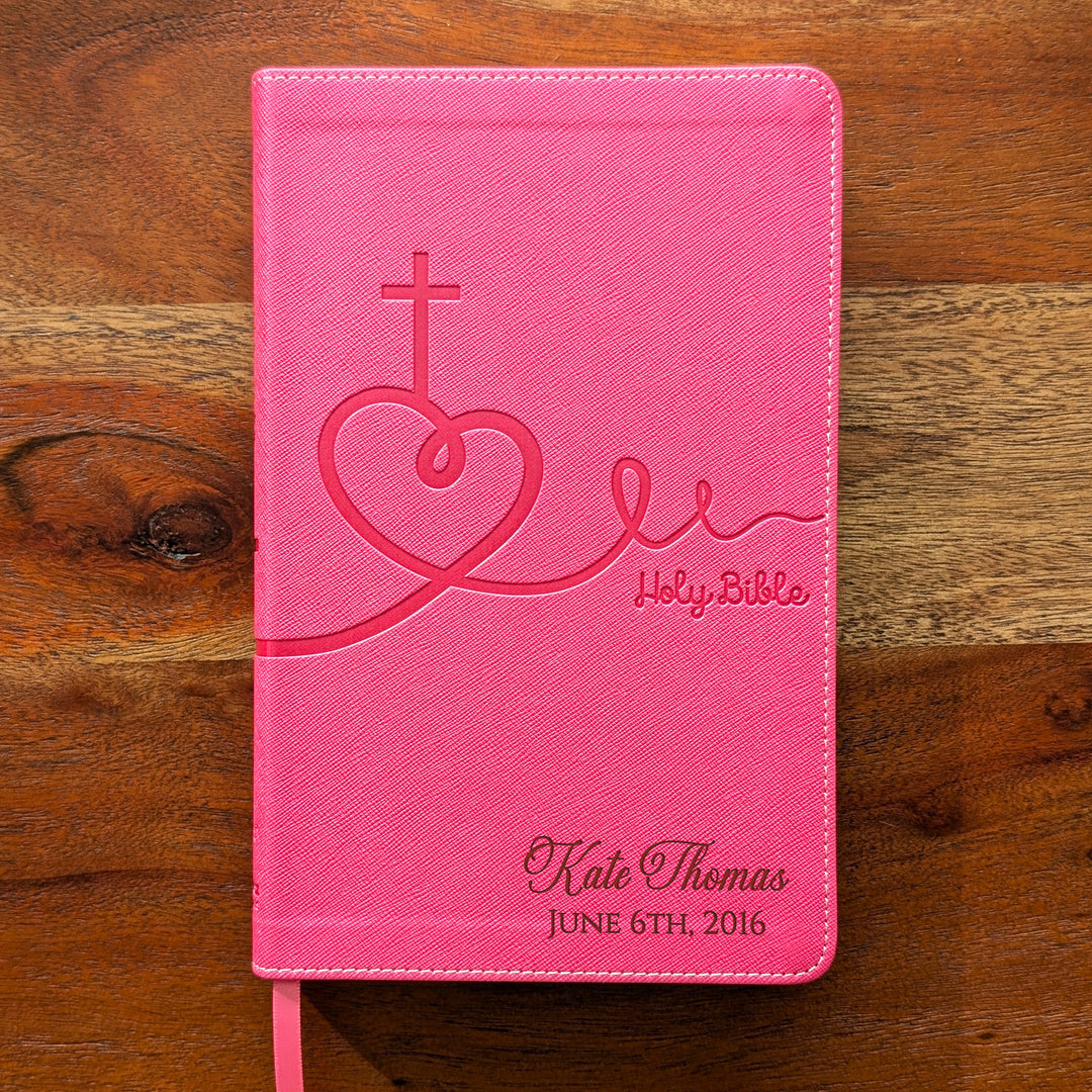 Personalized NIV Bible for Kids - Pink | Name &amp; Date