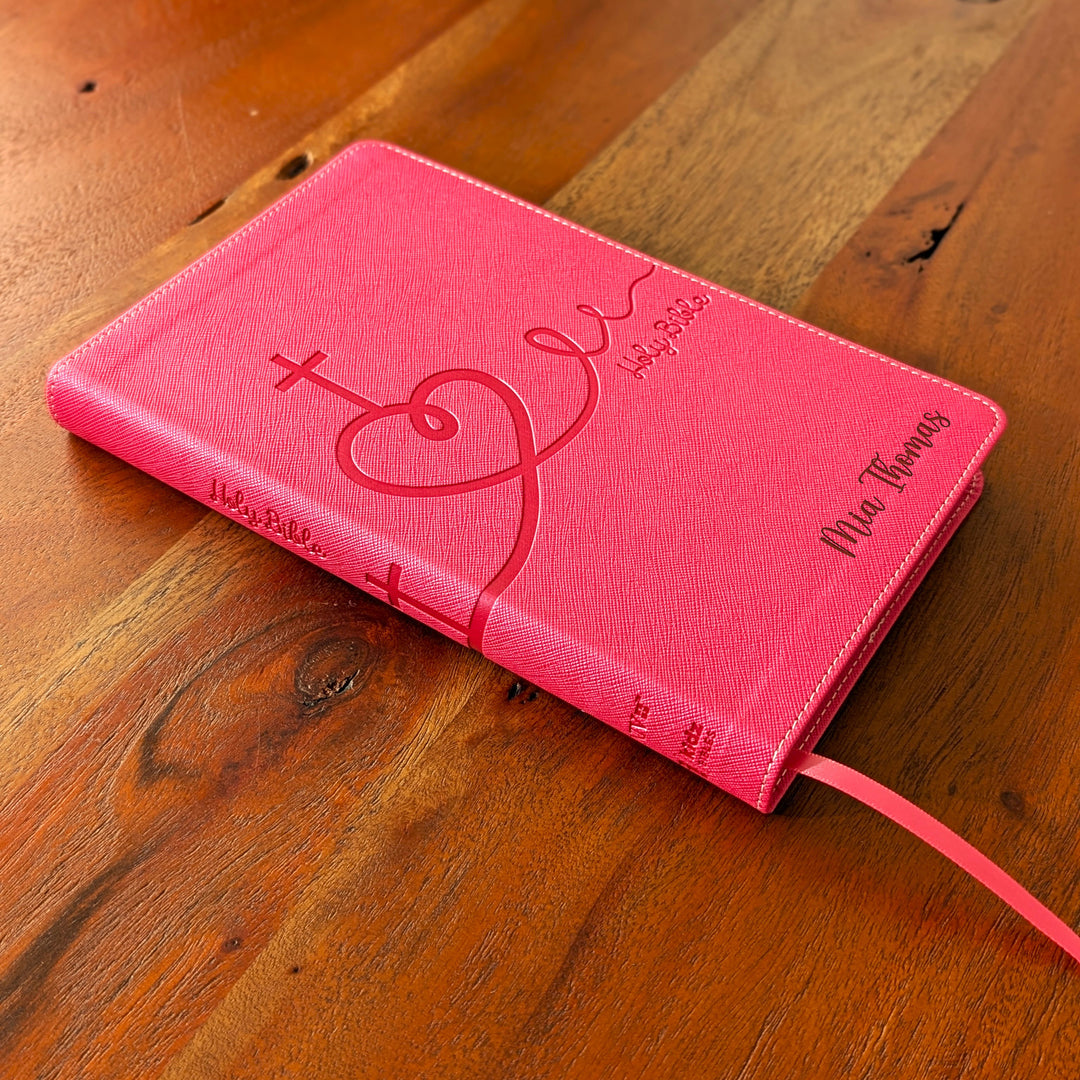 Personalized NIV Bible for Kids - Pink | Engraved Name