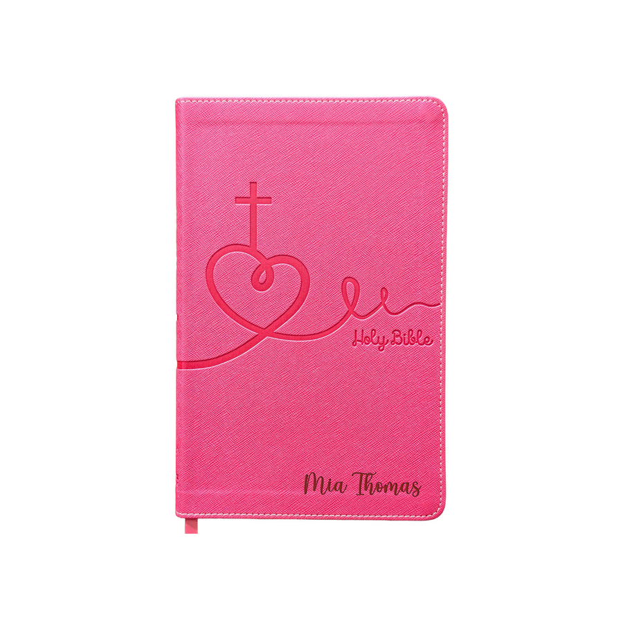 Personalized NIV Bible for Kids - Pink | Engraved Name