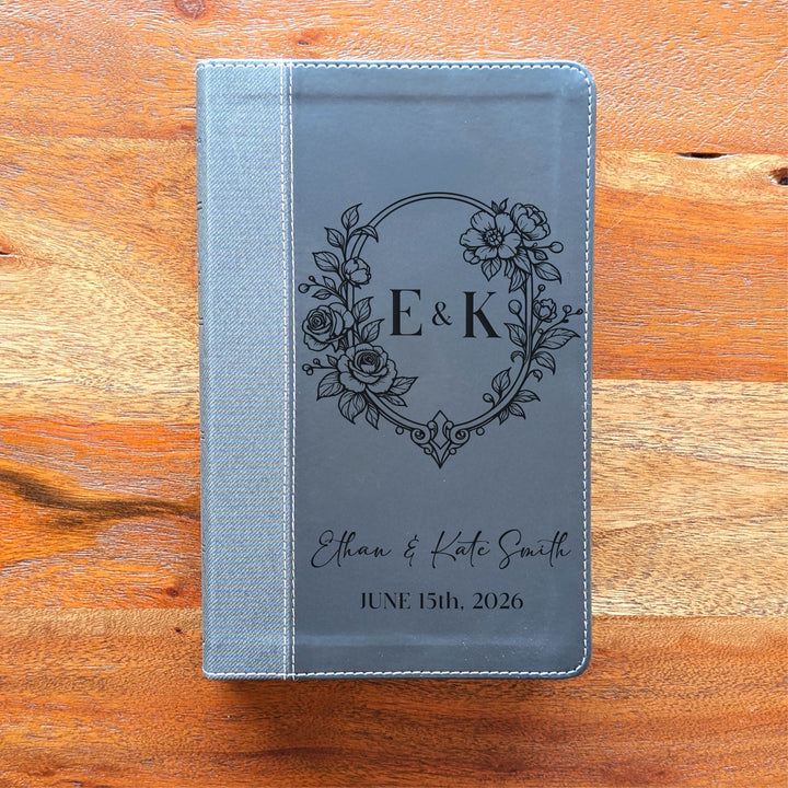 Biblia NVI tamaño personal personalizada – Letra grande, marrón | Hombre de fe