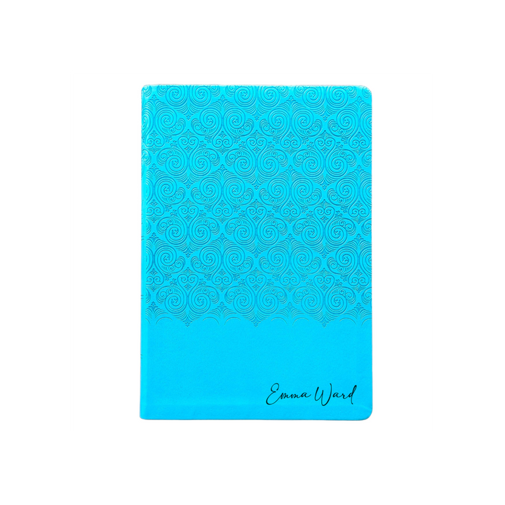 Personalized NIV Super Giant Print Bible - Teal, Swirl | Engraved Name