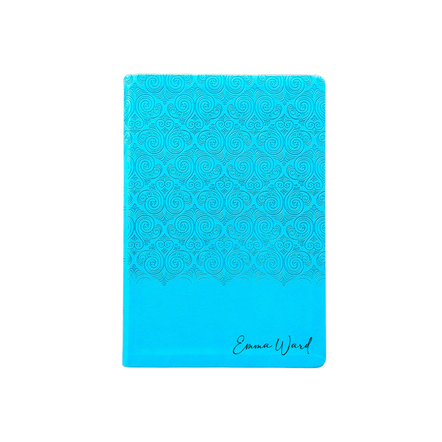 Personalized NIV Super Giant Print Bible - Teal, Swirl | Engraved Name