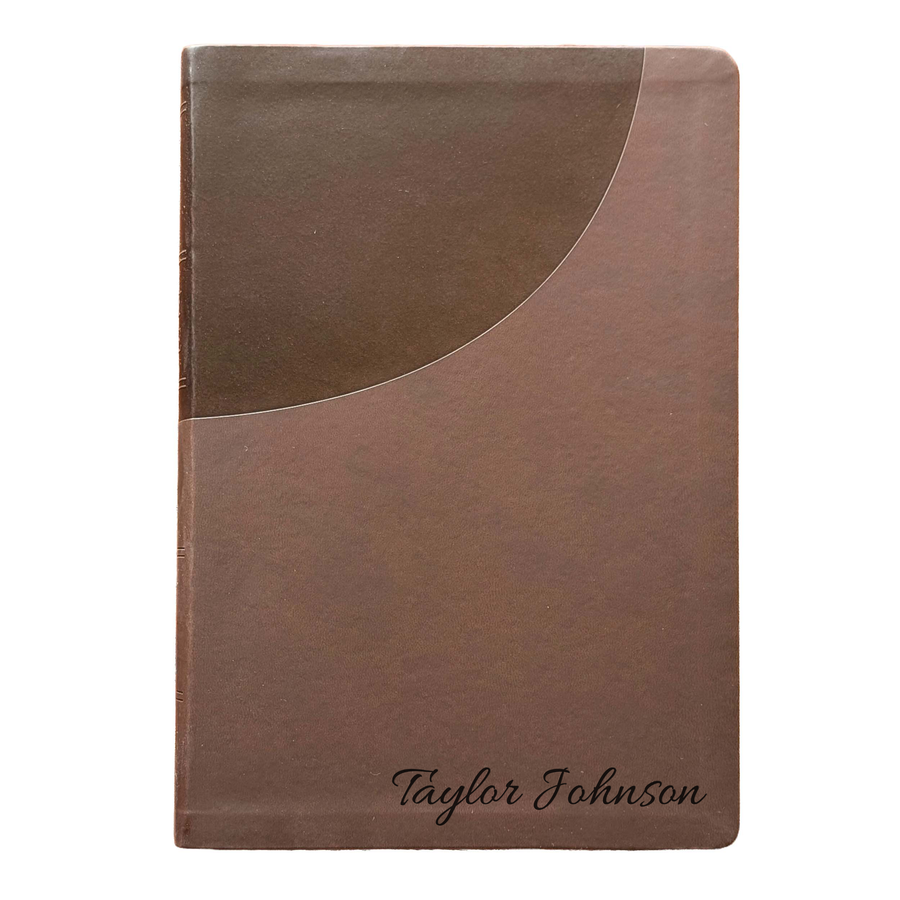 Personalized NIV Super Giant Print Bible - Brown | Engraved Name