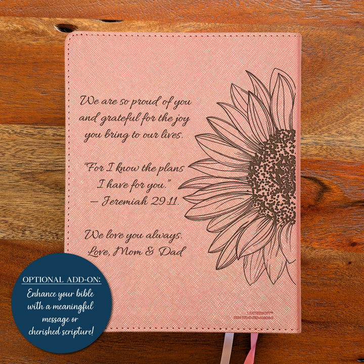 Biblia NVI Personalizada para Niños - Rosa | Nombre grabado
