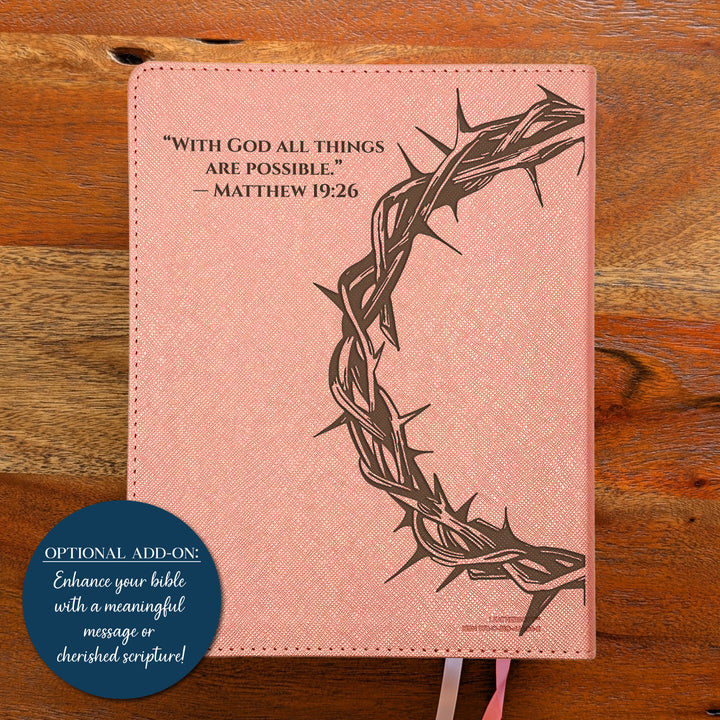Personalized NIV Beautiful Word Bible – Pink | Crown of Thorns