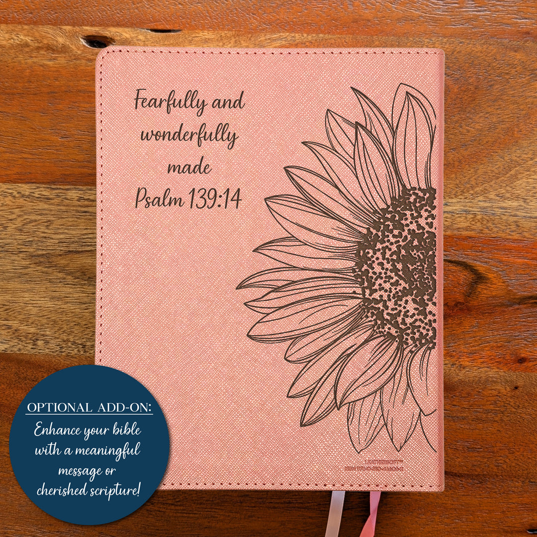 Biblia NVI Personalizada para Niños - Rosa | Nombre grabado