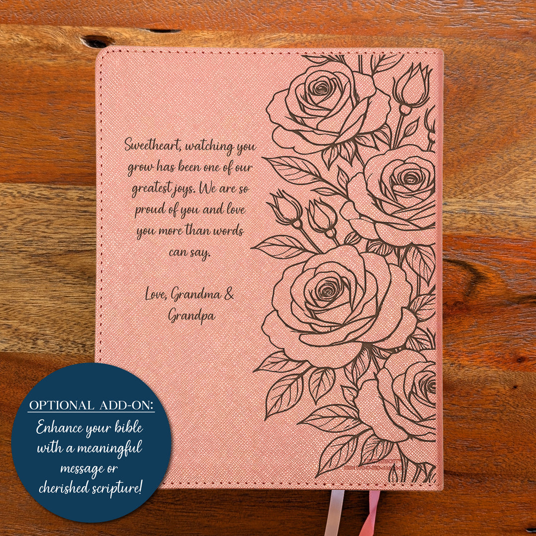 Personalized NIV Beautiful Word Bible – Pink | Rose Holy Bible