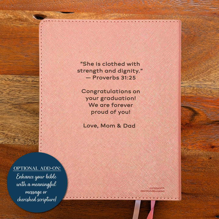 Biblia NVI Personalizada para Niños - Rosa | Nombre grabado