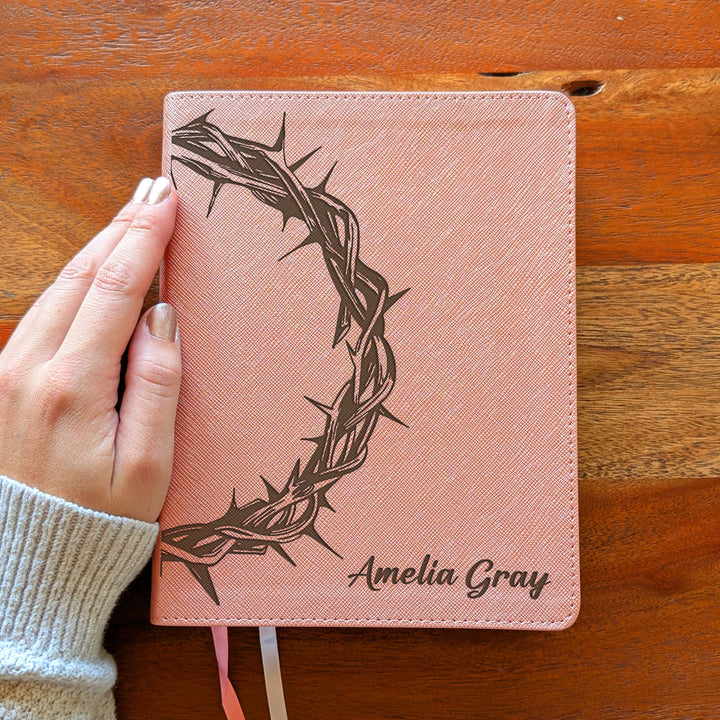Personalized NIV Beautiful Word Bible – Pink | Crown of Thorns