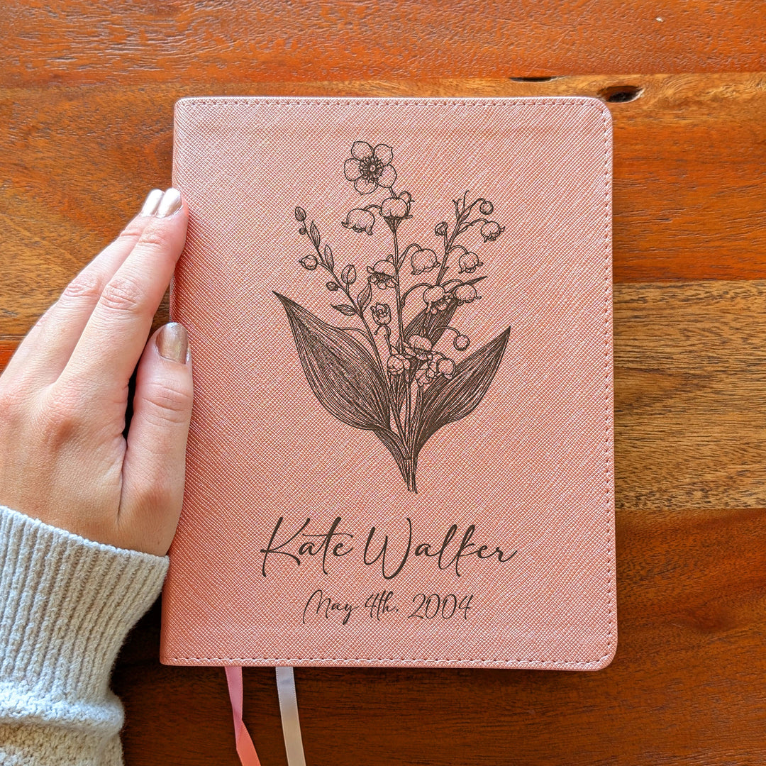 Personalized NIV Beautiful Word Bible – Pink | May Birth Flower