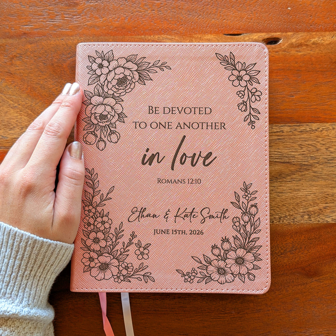 Personalized NIV Beautiful Word Bible – Pink | Floral Devoted in Love