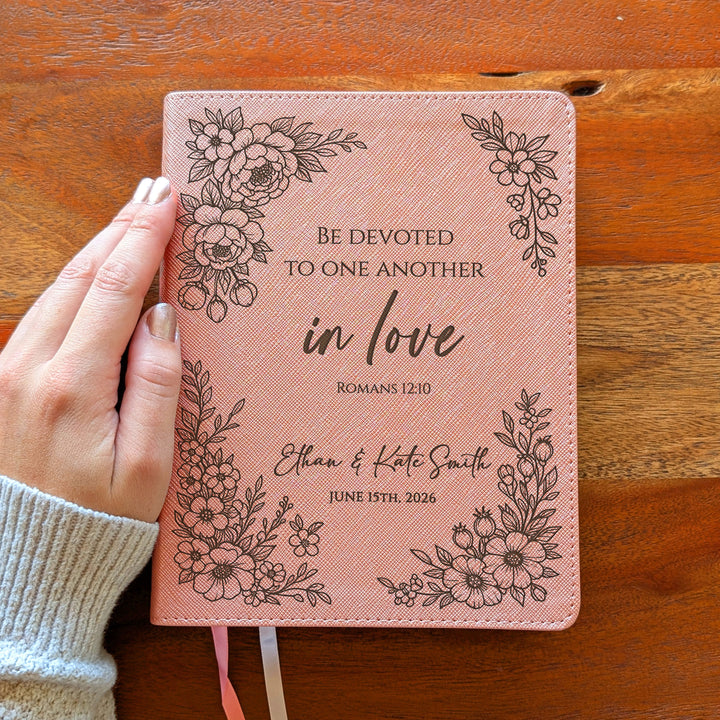 Personalized NIV Beautiful Word Bible – Pink | Floral Devoted in Love