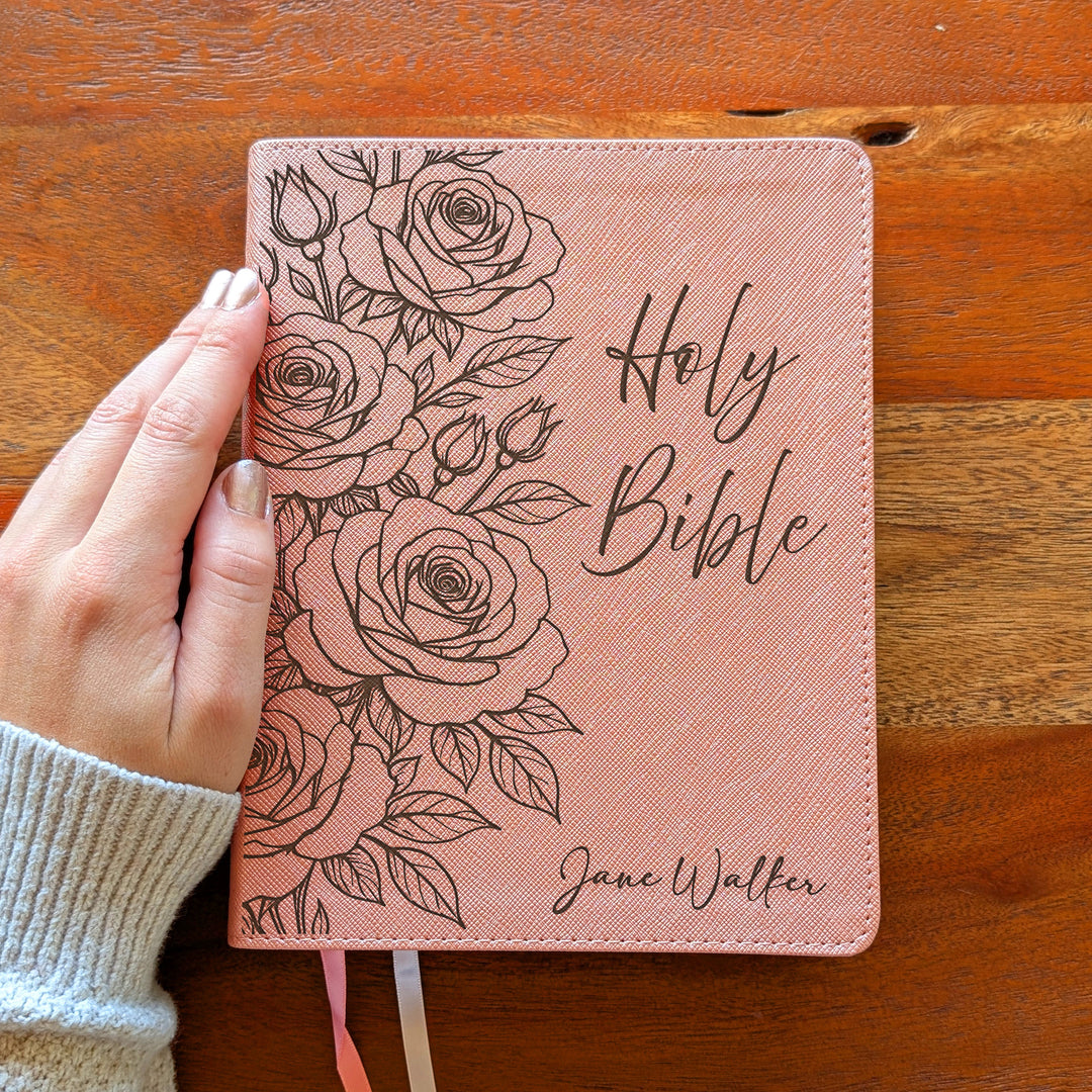 Personalized NIV Beautiful Word Bible – Pink | Rose Holy Bible