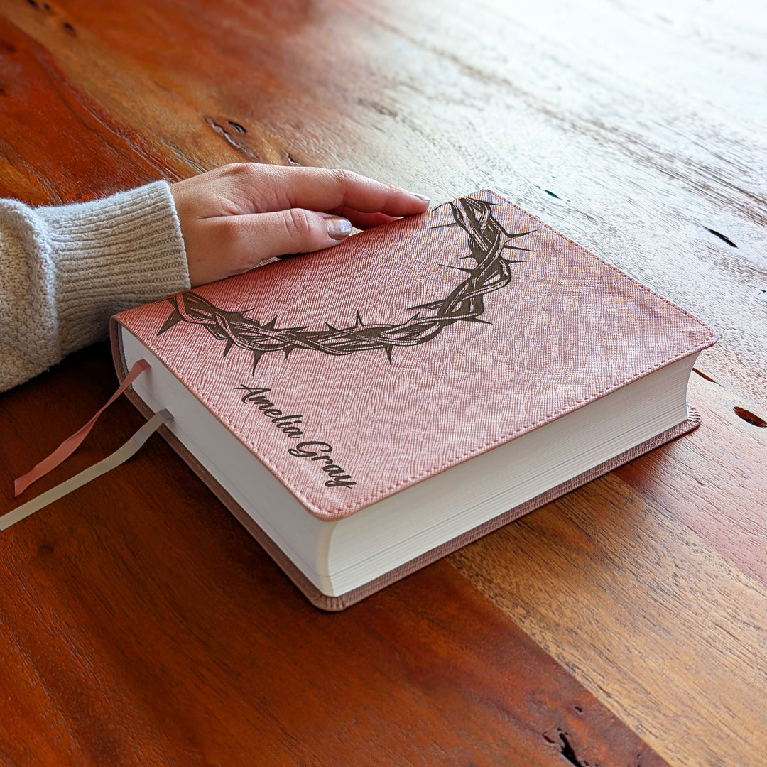 Personalized NIV Beautiful Word Bible – Pink | Crown of Thorns