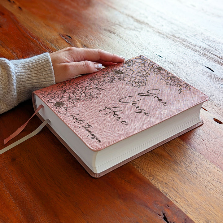Personalized NIV Beautiful Word Bible – Pink | Peony Custom Verse