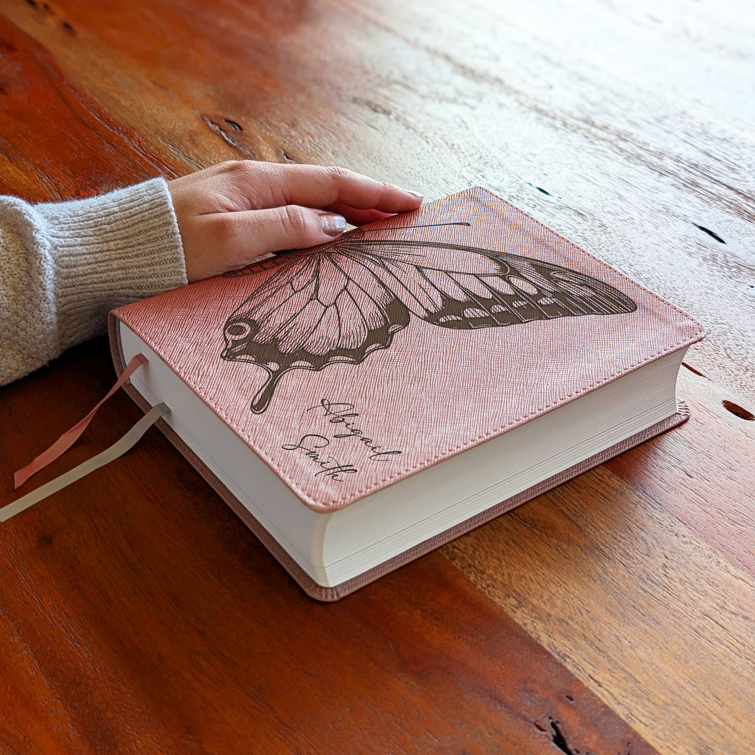 Personalized NIV Beautiful Word Bible – Pink | Butterfly Large