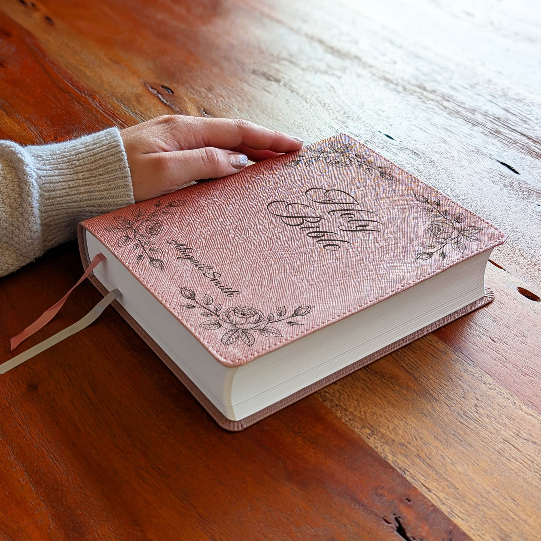 Personalized NIV Beautiful Word Bible – Pink | Rose Corners